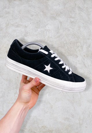 CONVERSE ALL STARS ONE STAR BLACK SUEDE UK 8.5