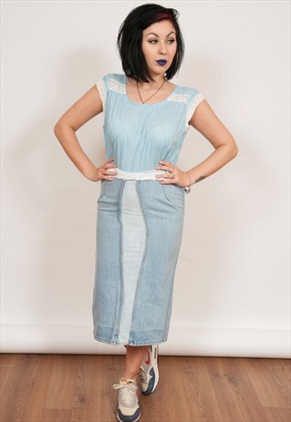 REWORKED DENIM PENCIL DRESS 12