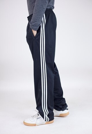 VINTAGE 90S ADIDAS BLACK TRACKSUIT BOTTOMS