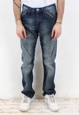 Clark Flaps Vintage Men W30 L32 Regular Straight Jeans Pants