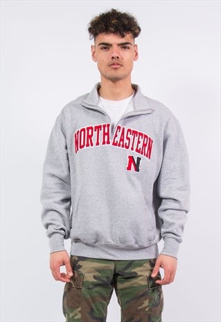 CHAMPION 1/4 ZIP SWEATSHIRT NORTHEASTERN UNIVERSITY