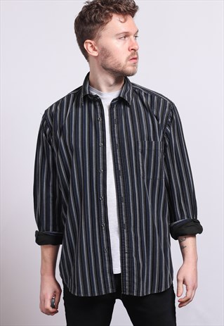VINTAGE CORDUROY CORD STRIPED SHIRT
