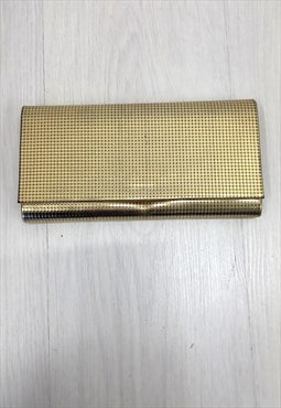 80's Vintage Dolcis Clutch Bag Gold Metallic