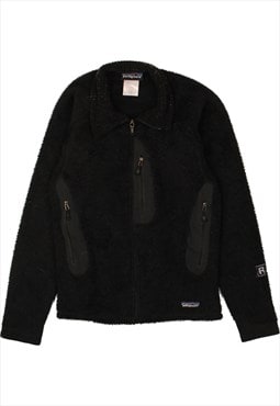 Vintage 90's Patagonia Fleece Jumper Full Zip Up Black