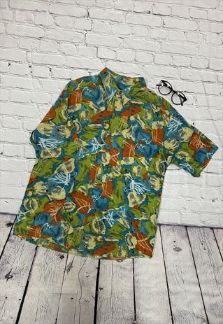 FUNKY PATTERNED VINTAGE SHIRT SIZE L