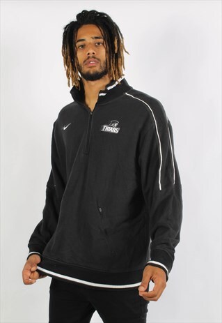 VINTAGE NIKE 1/4 ZIP SWEATSHIRT BLACK