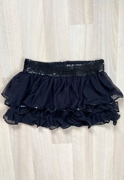 Y2K Bay Black Rara Mini Skirt
