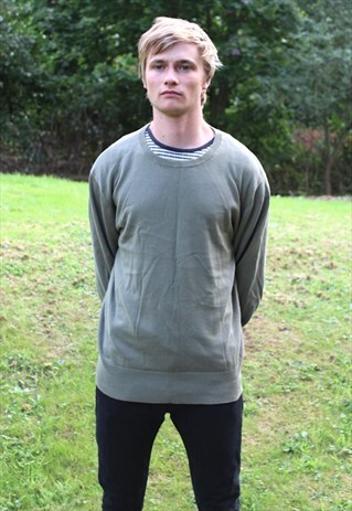 VINTAGE LEVI'S USA JUMPER - L/XL - DARK GREEN