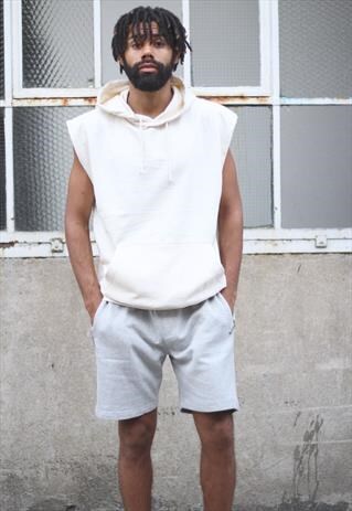 SAND BEIGE TANK HOODIE