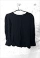 BLACK VICTORIAN PUFF SLEEVE TOP / BLOUSE