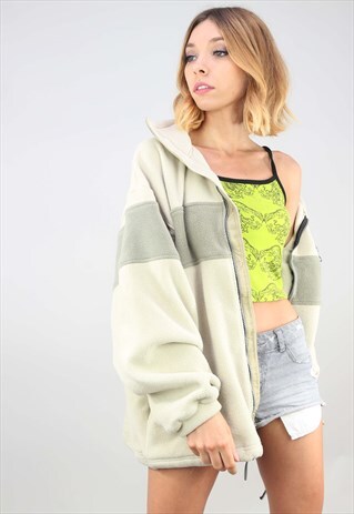VINTAGE OVERSIZED ZIP UP FESTIVAL FLEECE