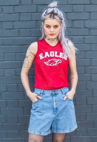 DOUBLE SIDED SLEEVELESS BASKETBALL JERSEY (RED/ WHITE)