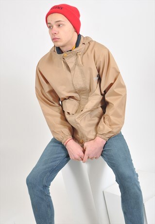 VINTAGE WINDBREAKER JACKET IN BEIGE