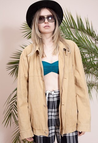 VINTAGE LEATHER WOMEN BOMBER JACKET MADE IN ITALY