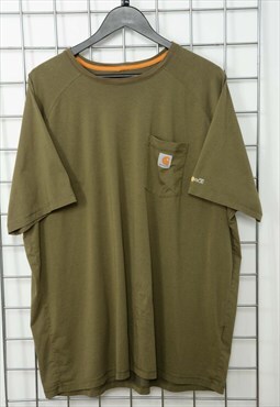 Vintage 90s Carhartt T-shirt Green Size XXL Logo 