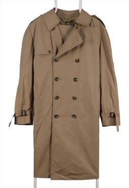 Vintage 90's London Fog Trench Coat Long Button Up Tan Brown