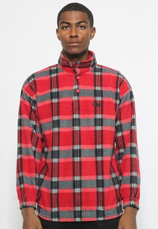 VINTAGE FILA CHECK FLEECE