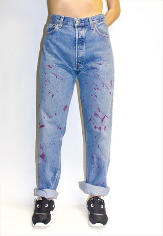 VINTAGE TALL LEVI'S PAINTER 501 JEANS