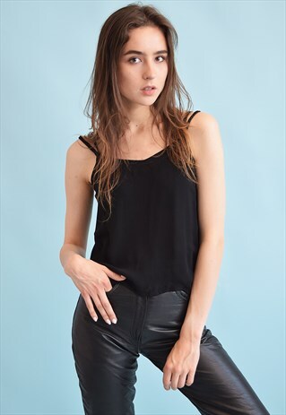 90'S RETRO BRAIDED STRAP LOOSE-FITTED PARTY TOP