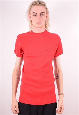 LEVI'S MENS VINTAGE T-SHIRT TOP LARGE RED 90S