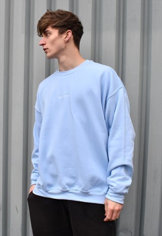 G&G UNISEX BABY BLUE WRITING SWEAT
