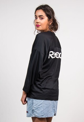 VINTAGE 90'S BLACK REEBOK ICE HOCKEY SPORTS JERSEY