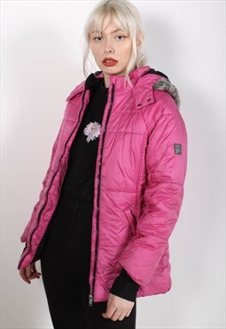 Vintage Calvin Klein Padded Puffer Coat Pink (RL)