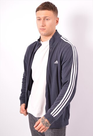 navy adidas tracksuit top