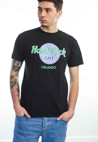 VINTAGE HARD ROCK CAFE LOGO T-SHIRT 90S M 6.6