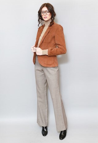 VINTAGE 1970'S SB2 CHESTNUT BROWN CORDUROY BLAZER JACKET