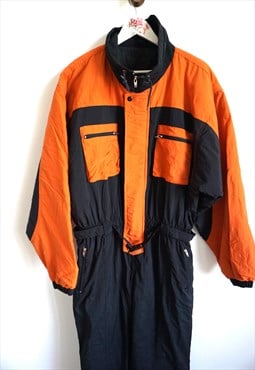 Vintage Onepiece Skiing Ski Suit Overall Jumpsuit Jacket