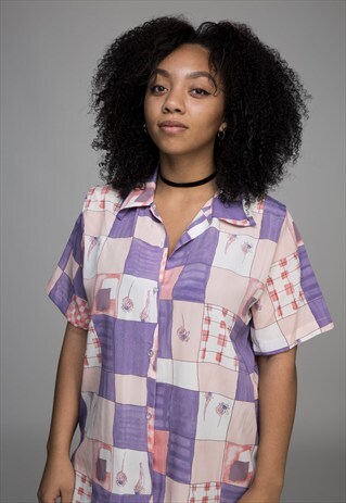 VINTAGE PASTEL PATCHWORK SHIRT