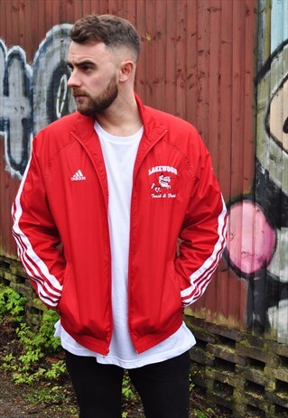 VINTAGE 90'S ADIDAS LAKEWOOD ANORAK WINDBREAKER TRACK JACKET