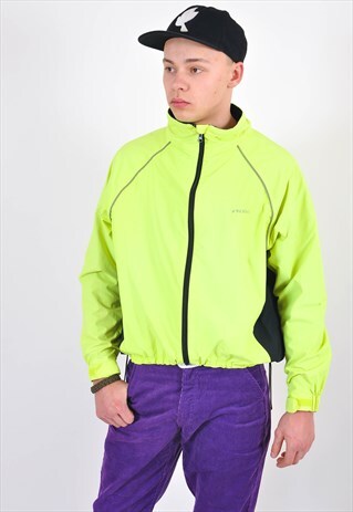 VINTAGE 90'S WINDBREAKER JACKET IN GREEN