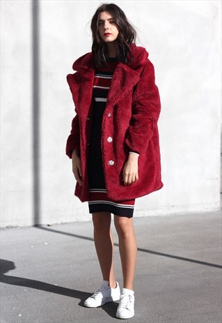 OVERSIZED FAUX SHEARLING COAT