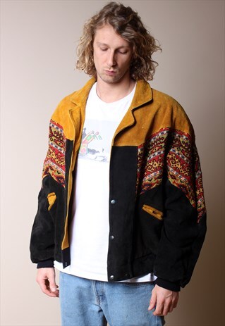 VINTAGE FESTIVAL SUEDE BOMBER
