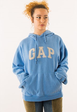 VINTAGE 90S BLUE GAP HOODIE PULLOVER