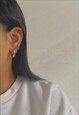 THICK SILVER HOOP EARRINGS