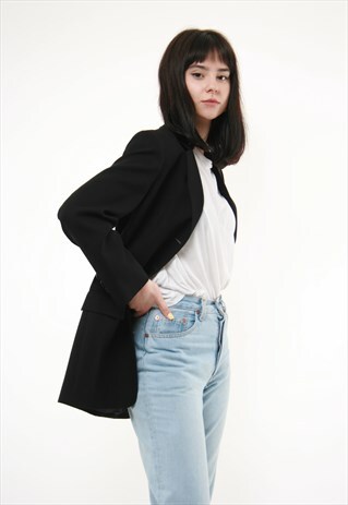 90S VINTAGE MAX MARA WOOL LONG BLAZER JACKET 732