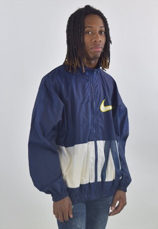 VINTAGE 90S BLUE NIKE TRACKSUIT TOP JACKET