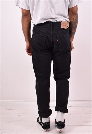 LEVI'S 501 MENS VINTAGE JEANS W32 L34 BLACK 90S