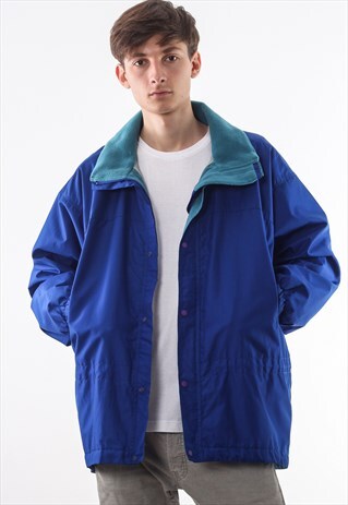 VINTAGE PATAGONIA WINDBREAKER SHELL 90S BLUE