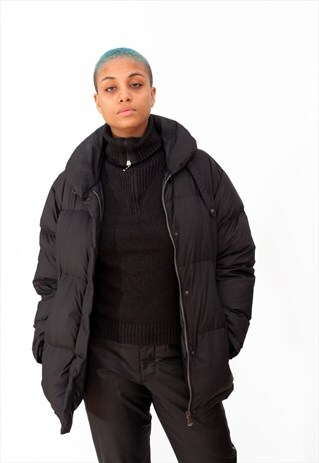 VINTAGE 90S BLACK PUFFER JACKET ID:5230