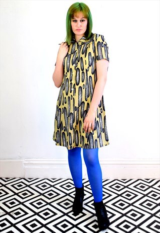 VINTAGE 70'S JAPANESE PSYCHEDELIC PRINT SHIFT DRESS