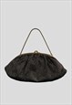 60's Gold Black Lurex Ladies Evening Hand Held Bag