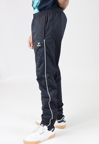 VINTAGE 90S ERIMA BLACK TRACKSUIT BOTTOMS