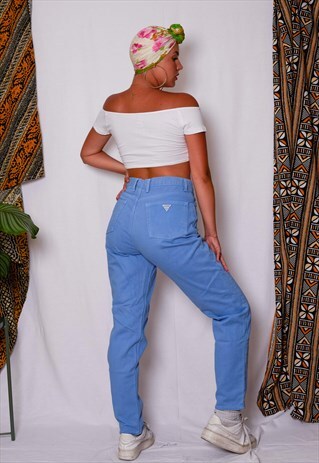 VINTAGE 90S HIGH WAIST GUESS DENIM JEANS TROUSERS