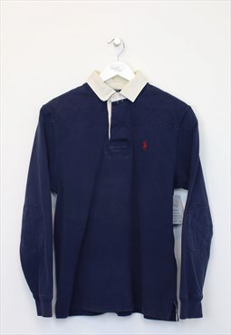 Vintage Ralph Lauren rugby shirt in blue. Best fits M