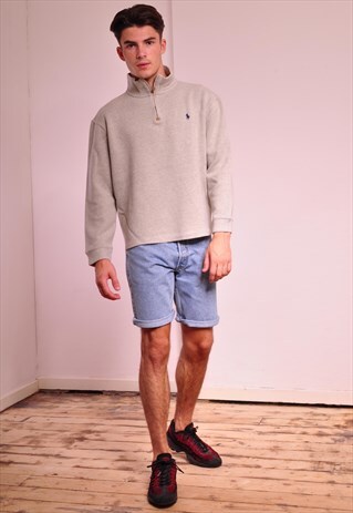 VINTAGE RALPH LAUREN 90S 1/4 ZIP SWEATER