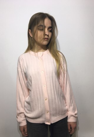 VINTAGE 80' COOL PINK CARDIGAN